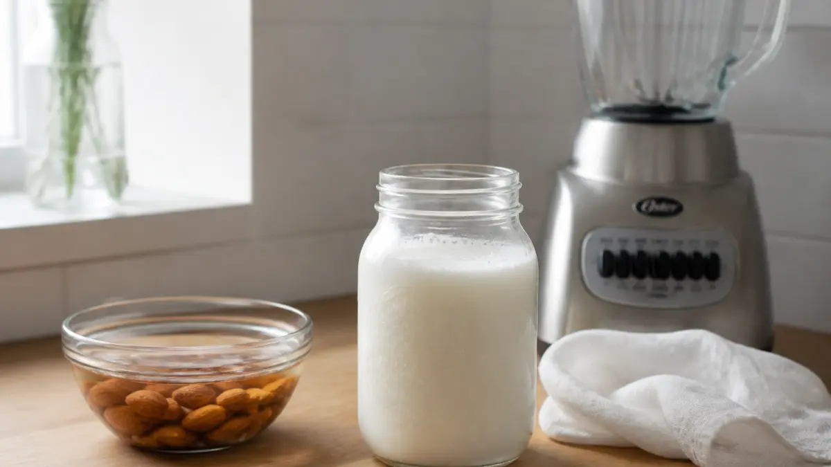 Lait d'amande maison : la recette facile et économique