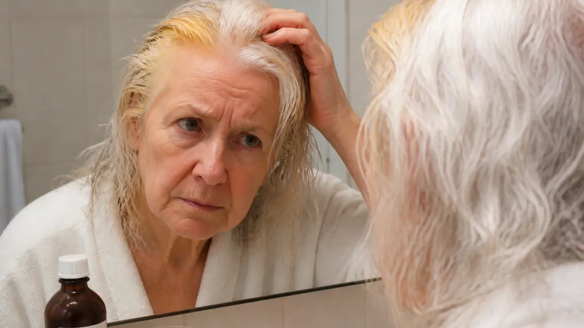 Bétadine sur cheveux blancs : attention aux risques de coloration