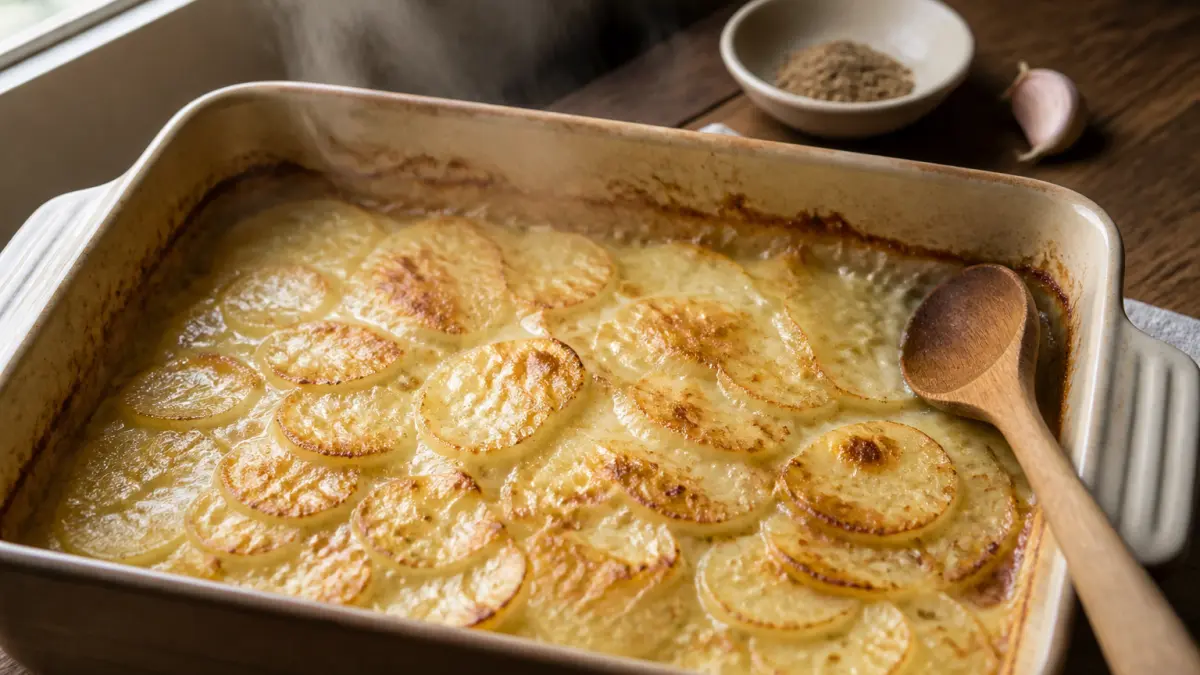 Gratin dauphinois : pommes de terre, crème et cuisson lente