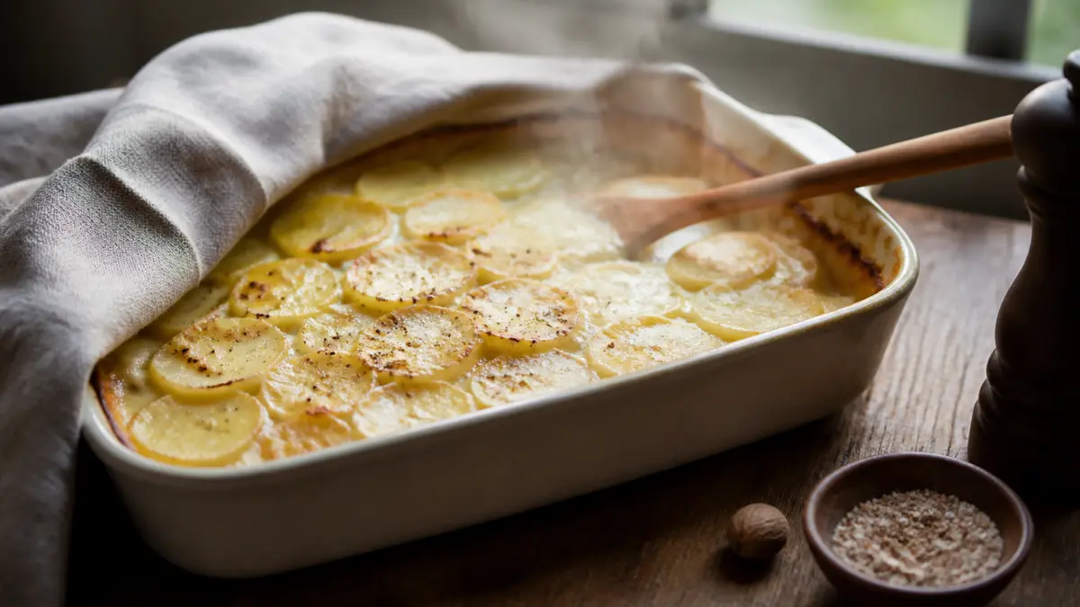 Gratin dauphinois : pommes de terre, crème et cuisson lente